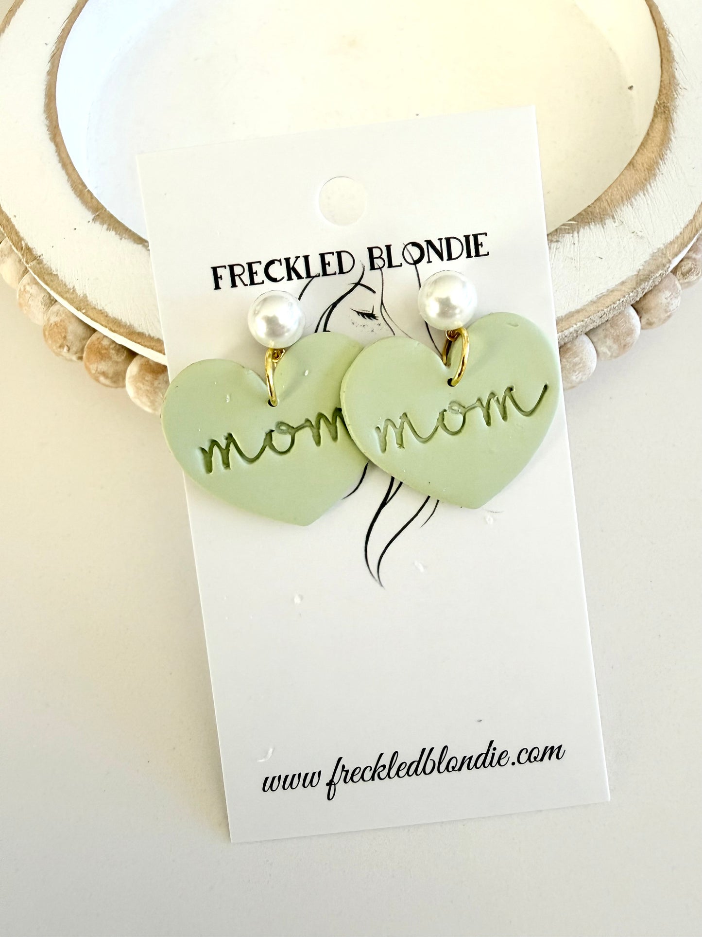 Mom Heart Dangles