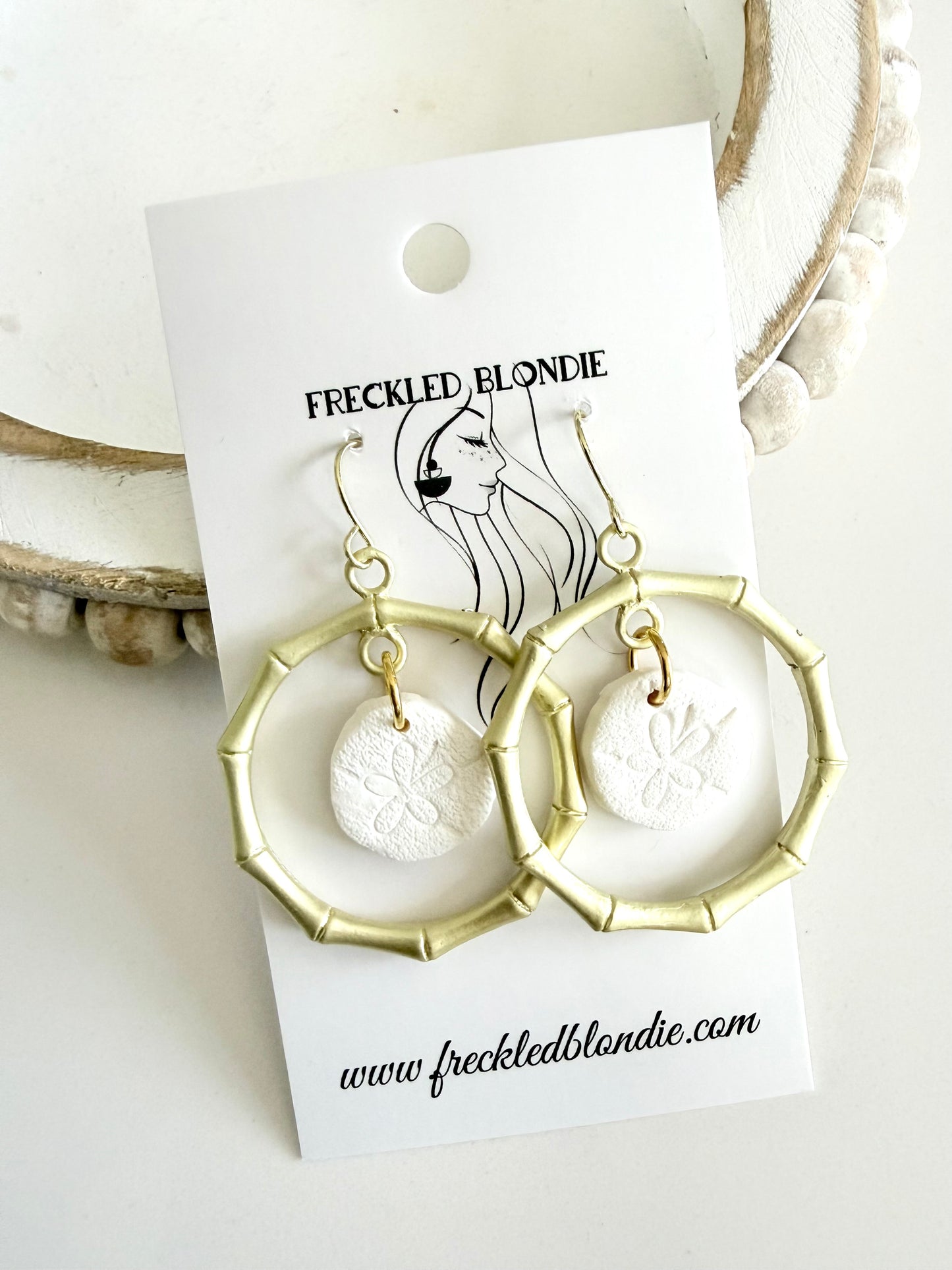 Bamboo Sand Dollar Dangles