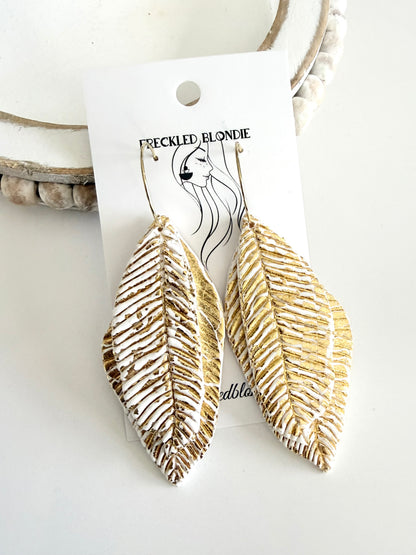 Golden Banana Leaf Hoops
