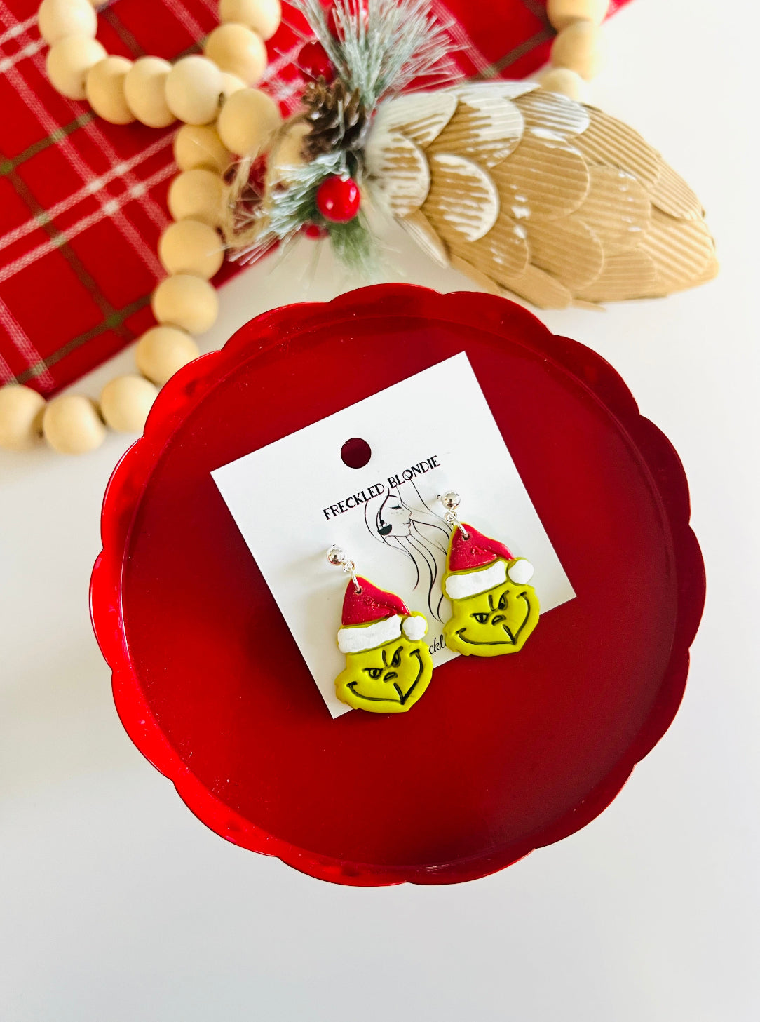 Grinch Dangles- Red Hat