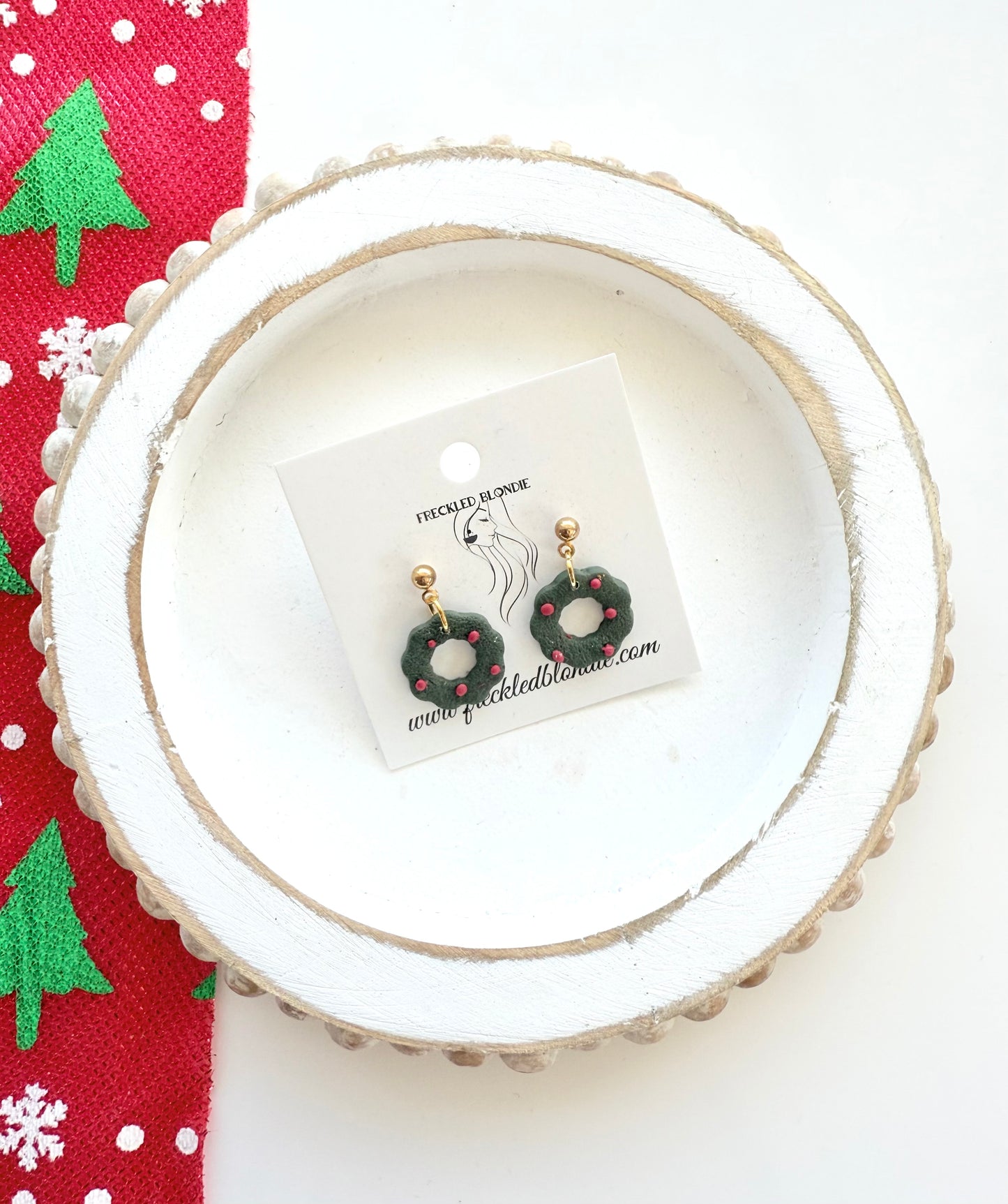 Mini Christmas Wreath Dangles