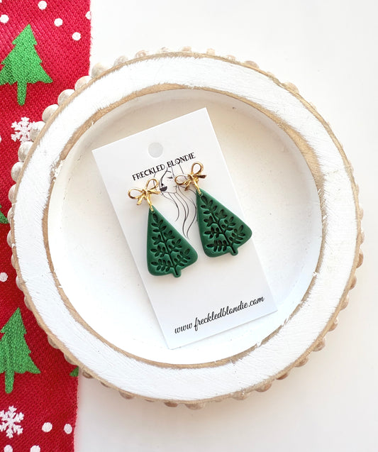 Swedish Christmas Tree Dark Green Dangles