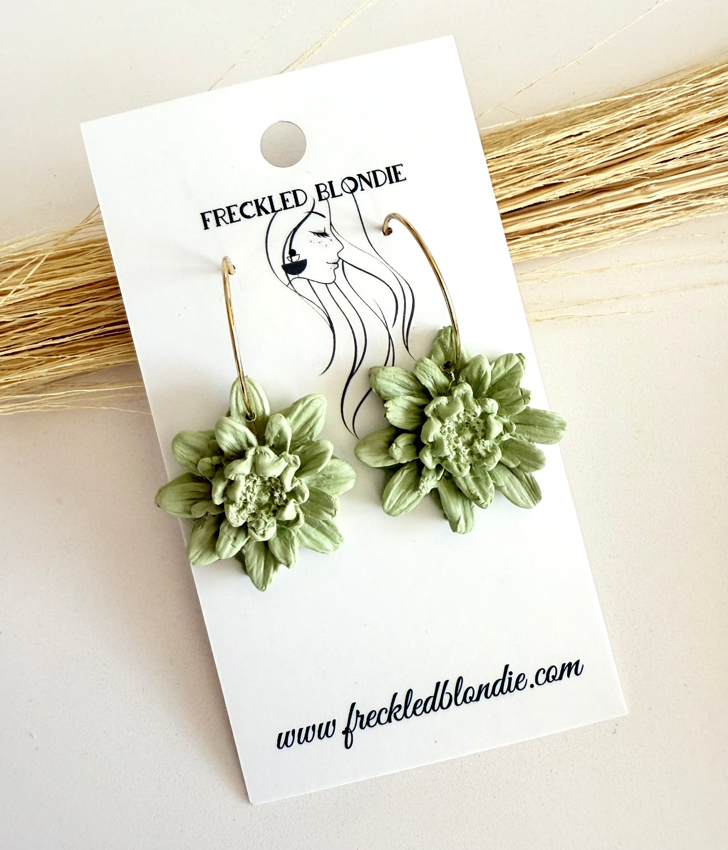 Sage Lily Hoops
