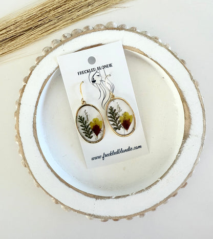 Yellow floral Dangles