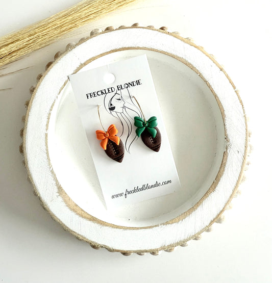 Miami Hurricanes Football Bow Hoops