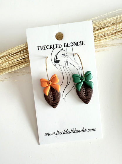 Miami Hurricanes Football Bow Hoops