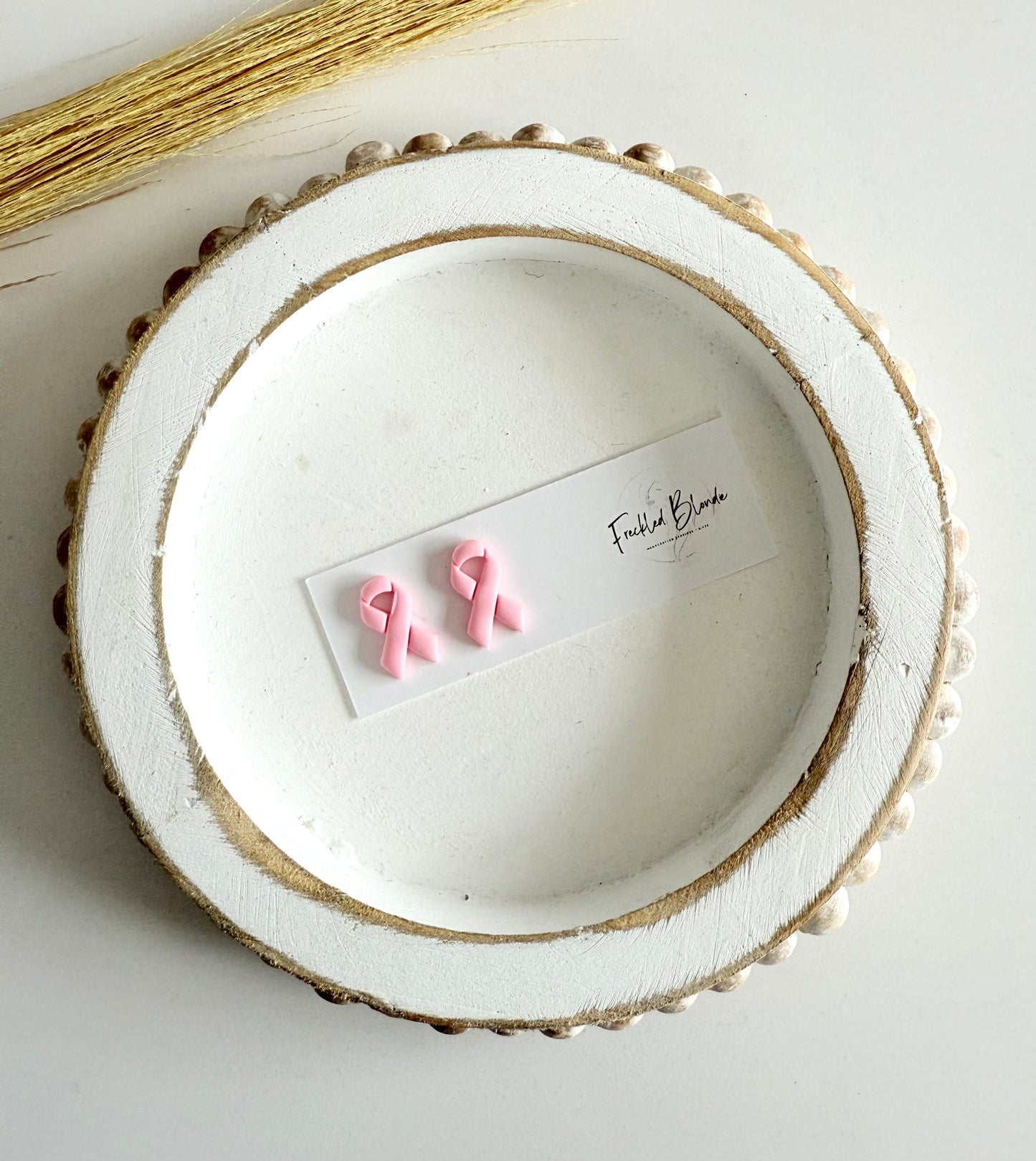 Pink Ribbon Studs