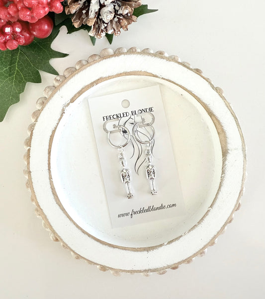 Silver Nutcracker with Hoops