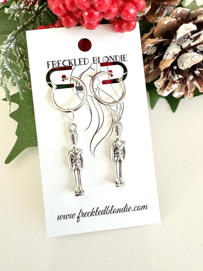 Silver Nutcracker with Hoops