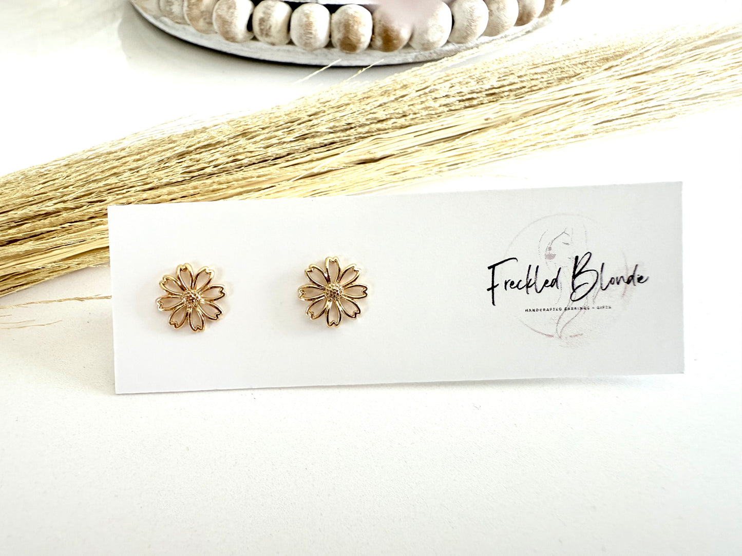 Golden Daisy Studs