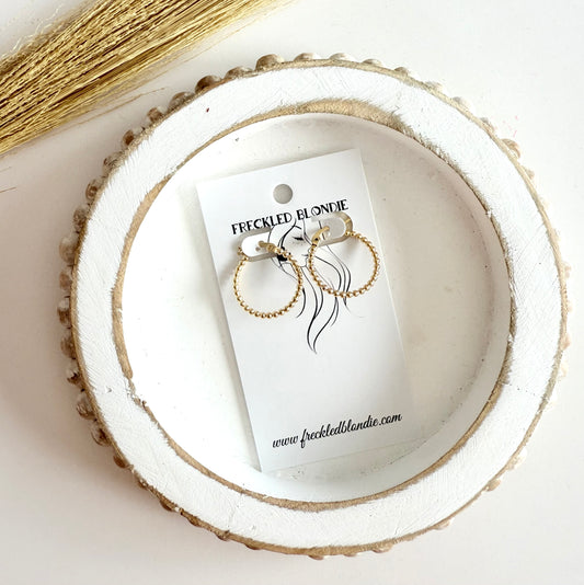 Gold Bead Hoops