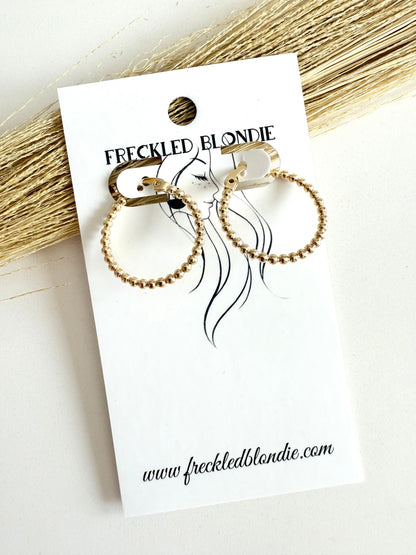 Gold Bead Hoops