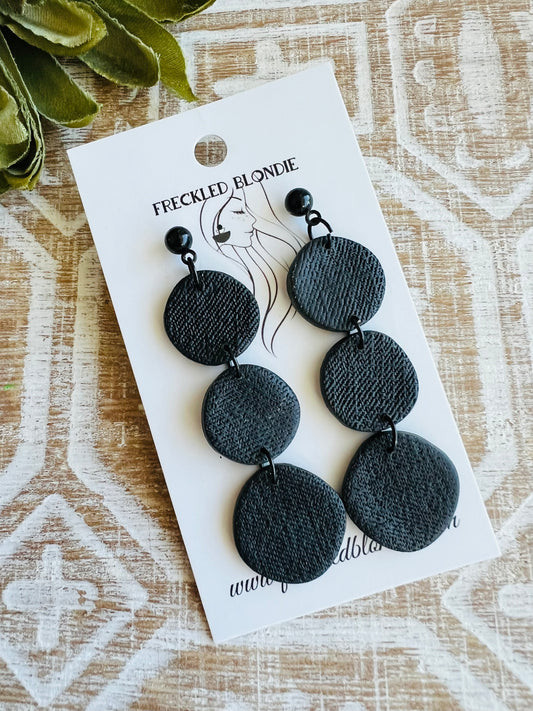 Black Linen Dangles