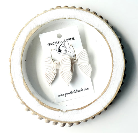 White Bow Hoops