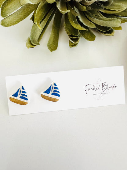 Blue Harbor Sailboat Studs