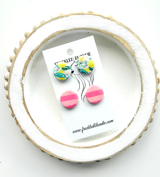 Lemon Blossom and Stripes Stud Pack