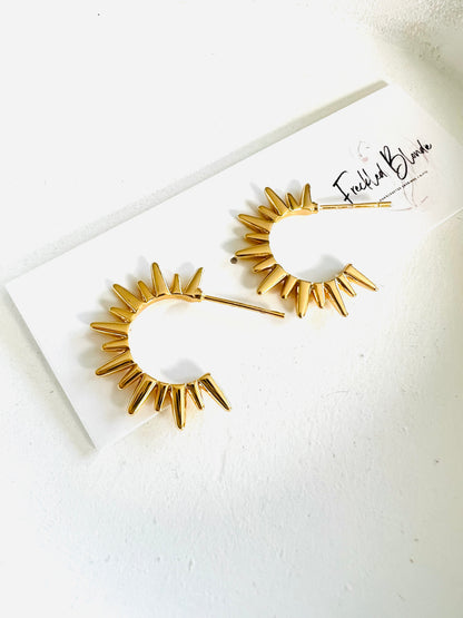 Sunburst Hoop Gold