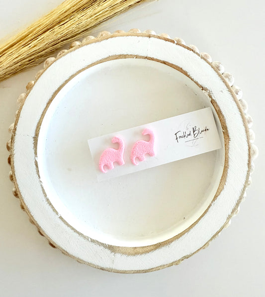 Pink Brontosaurus Studs