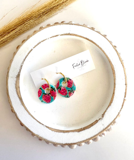 Wild Strawberry Charms + Hoops