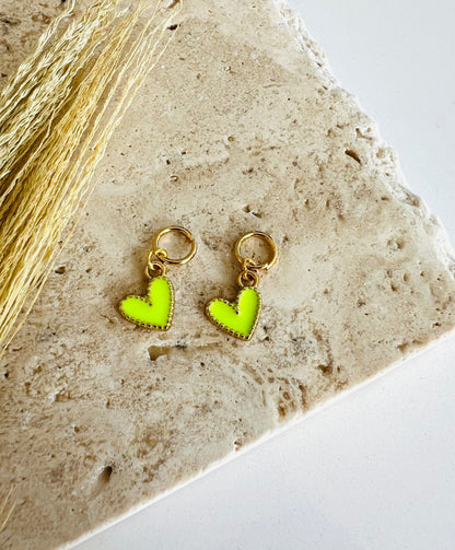 Lime Heart Charms