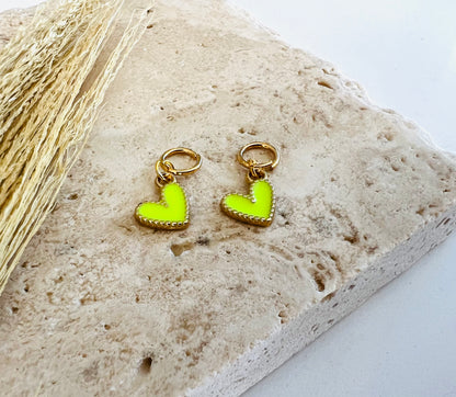 Lime Heart Charms