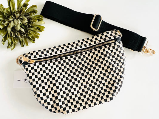 Westlyn Bum Bag - Checkered Black