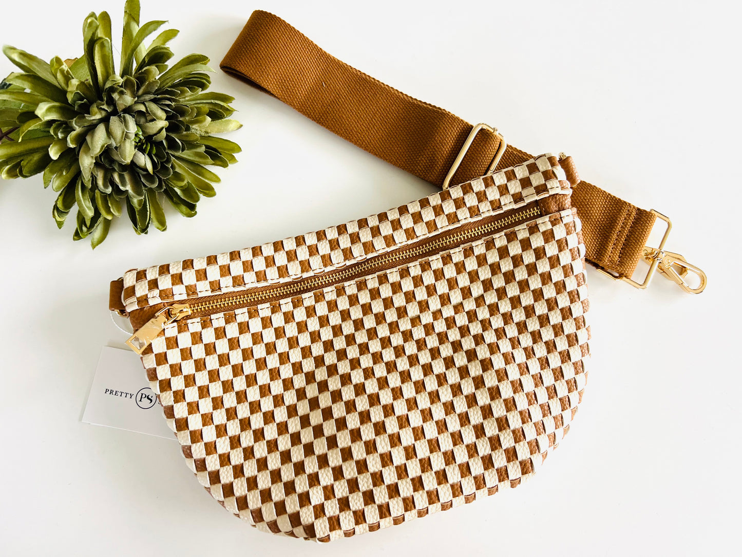 Westlyn Bum Bag - Checkered Tan