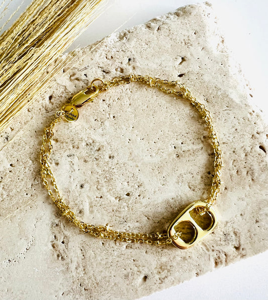 Soda Tab Gold Bracelet