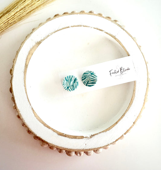 Shell Print Oversized Studs