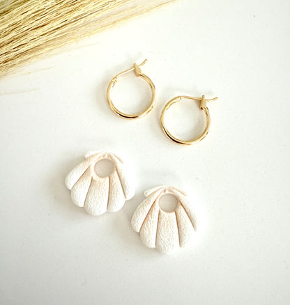 Shimmer Shell Charms + Hoops