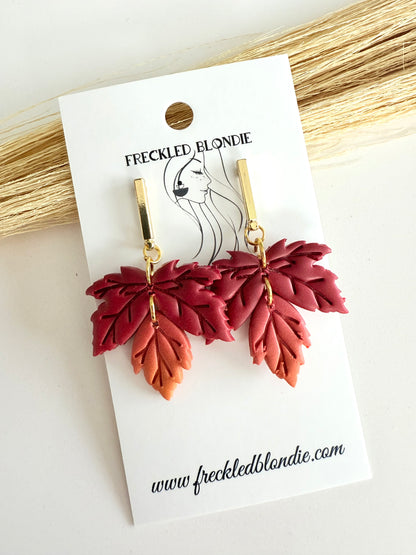 Ombré Fall Leaves Dangles