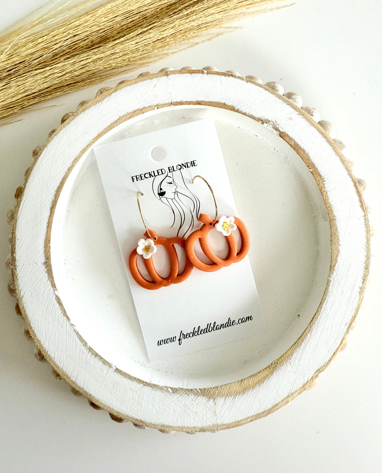 Pumpkin Bezel Hoops