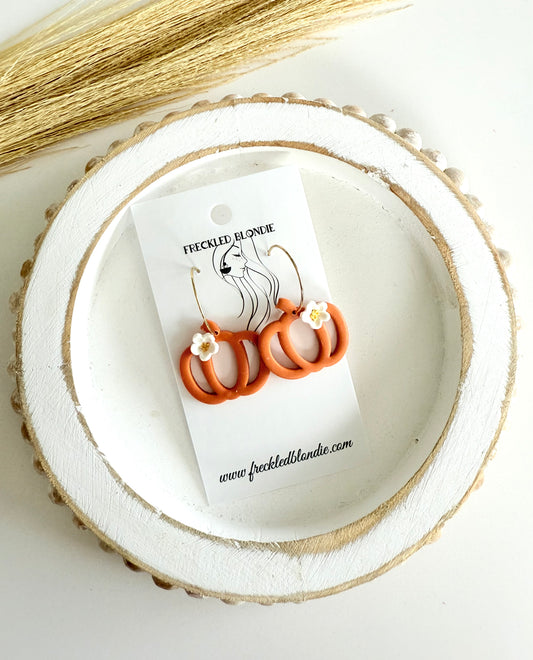 Pumpkin Bezel Hoops