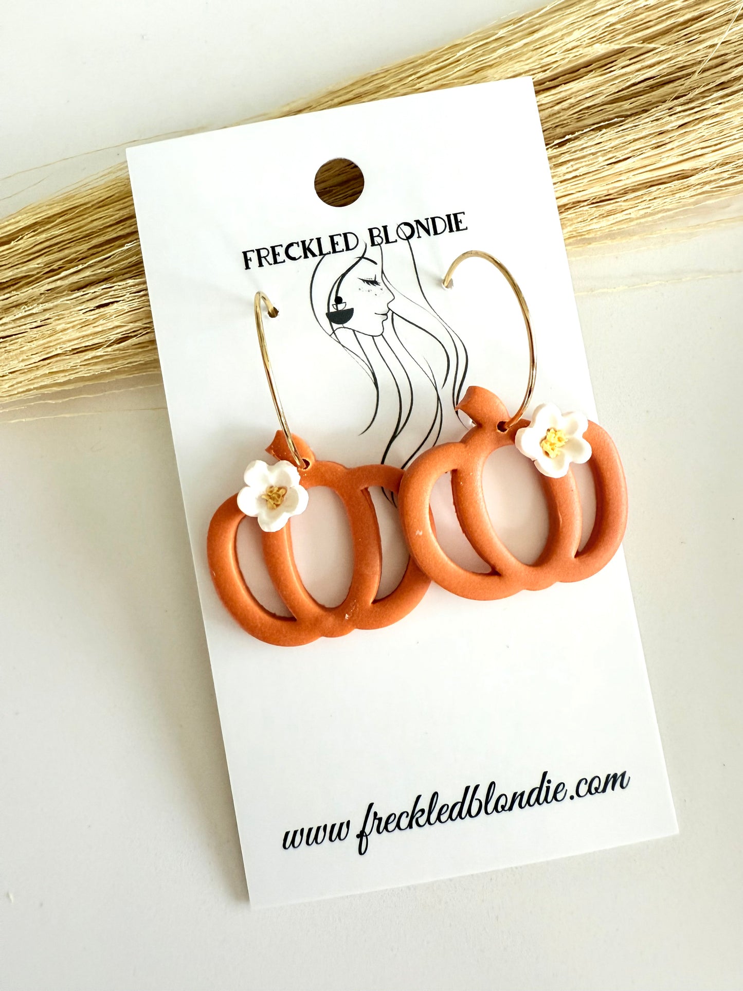 Pumpkin Bezel Hoops