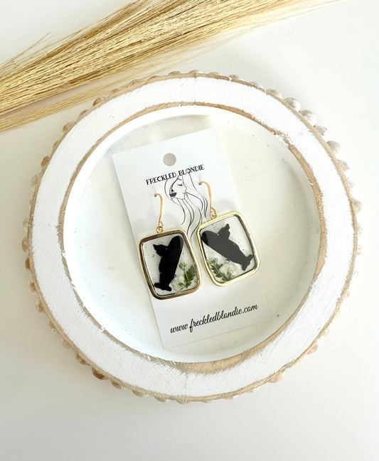 Black Submarine in Resin with flowers