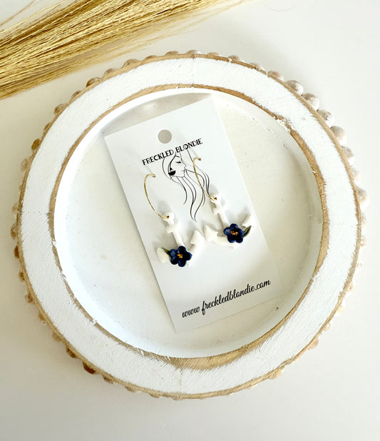 White Anchor Hoops
