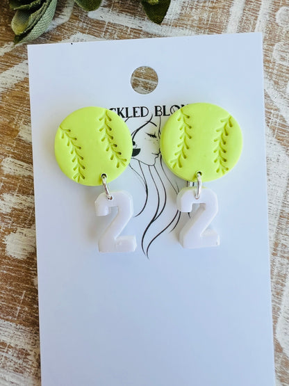 Customizable Softball Dangles