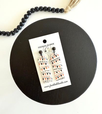 Orange and Black Dangles