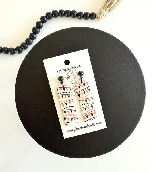 Orange and Black Dangles