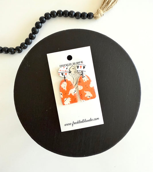 Orange ghost Dangles