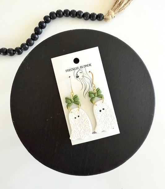 Girlie floral Ghost Dangles