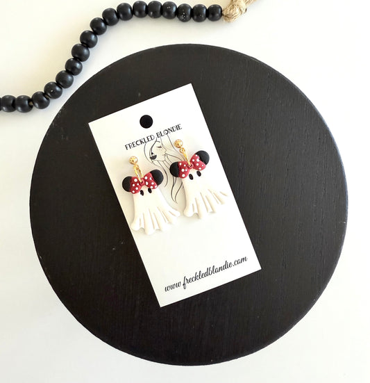 Mini mouse Ghost Dangles