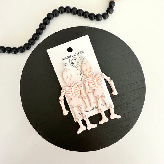 Light Pink Skelly Dangles