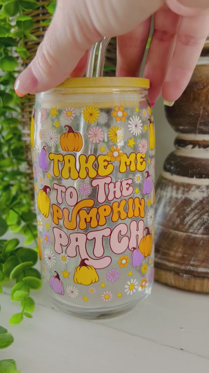 Pumpkin Patch Beer Can Glass